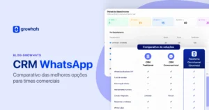 Comparativo entre CRM tradicional, CRM conversacional e plataforma omnichannel para atendimento e vendas no WhatsApp